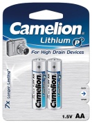 Батарейка CAMELION, Lithium Battery P7, FR6-BP2, тип AA, 1.5V (блистер - 2 шт)