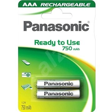 Аккумулятор Panasonic, Ready to Use, HHR-4MVE/2BC (P-03/2BC750), тип ААА, 1.2V, 750 (блистер - 2 шт)