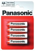 Батарейка Panasonic, Red Zinc, R6RZ/4BP тип АА, 1.5V   (блистер - 4 шт)