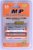 Аккумулятор Multiple Power MP3000, 3000 mAh, тип AA, R6, 1.2V, Ni-MH (блистер - 2 шт)
