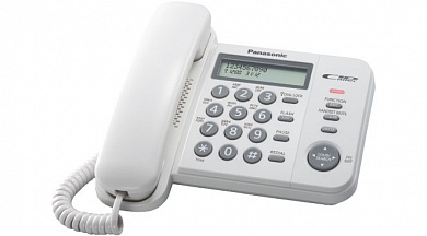 Телефон аналоговый Panasonic KX-TS2356CAW (белый)