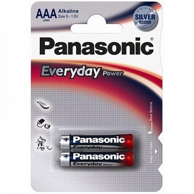 Батарейка Panasonic, Everyday Power, LR03EPS/2BP тип AAA, 1.5V (блистер - 2 шт)