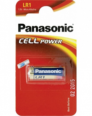 Батарейка Panasonic, Alkaline Power, LR1L/1BE, 1.5V  (блистер - 1 шт)