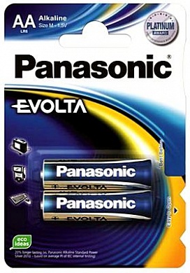 Батарейка Panasonic, EVOLTA, LR6EGE/2BP тип АА, 1.5V (блистер - 2 шт)