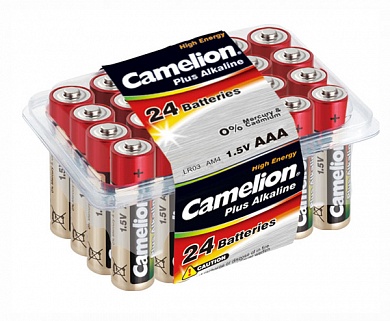 Батарейка CAMELION, Plus Alkaline, LR03-BP24, тип ААА, 1.5V (блистер -24 шт.)