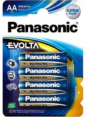 Батарейка Panasonic, EVOLTA, LR6EGE/4BP тип АА, 1.5V (блистер - 4 шт)