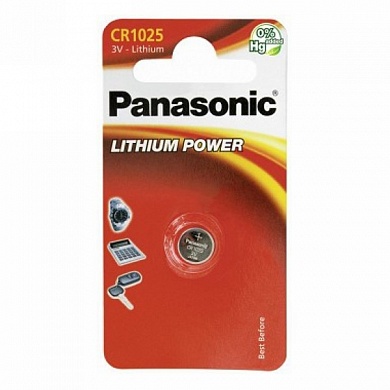 Батарейка Panasonic, LITHIUM Power, CR-1025AL/1B, 3V  (блистер - 1 шт)
